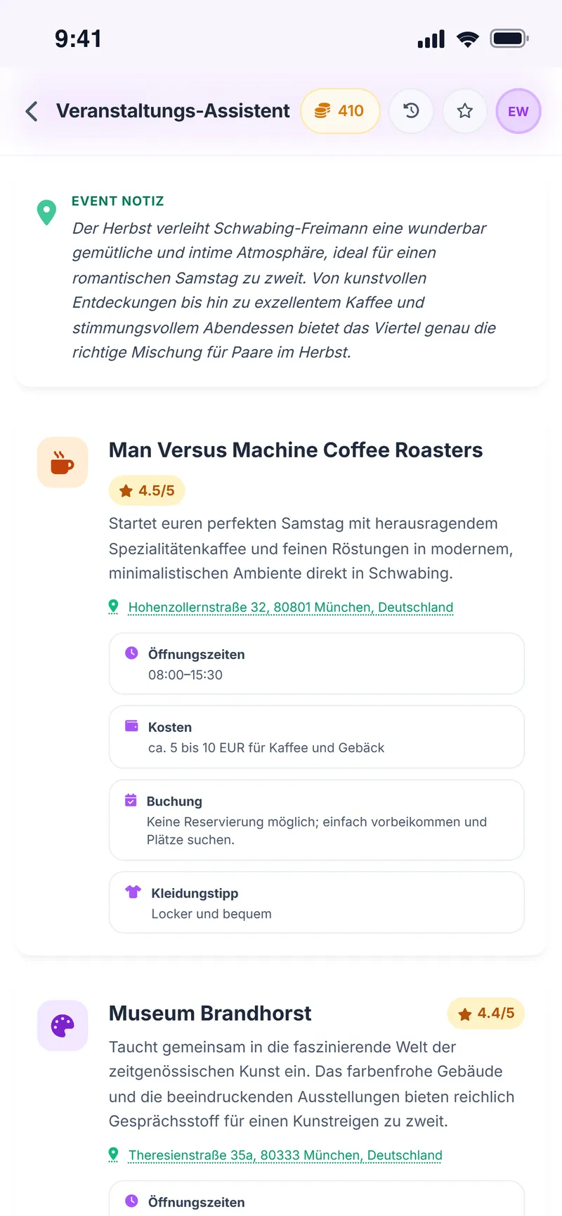 Echte Orte in München: Englischer Garten, Kaffeerösterei und Restaurant mit Adresse, Kosten und Kleidungstipp