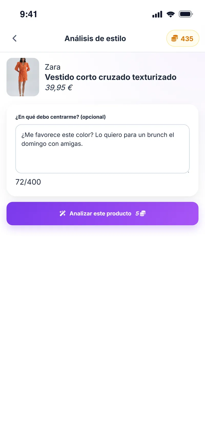 Análisis de estilo: pregunta sobre si el color de un vestido de Zara favorece para un brunch