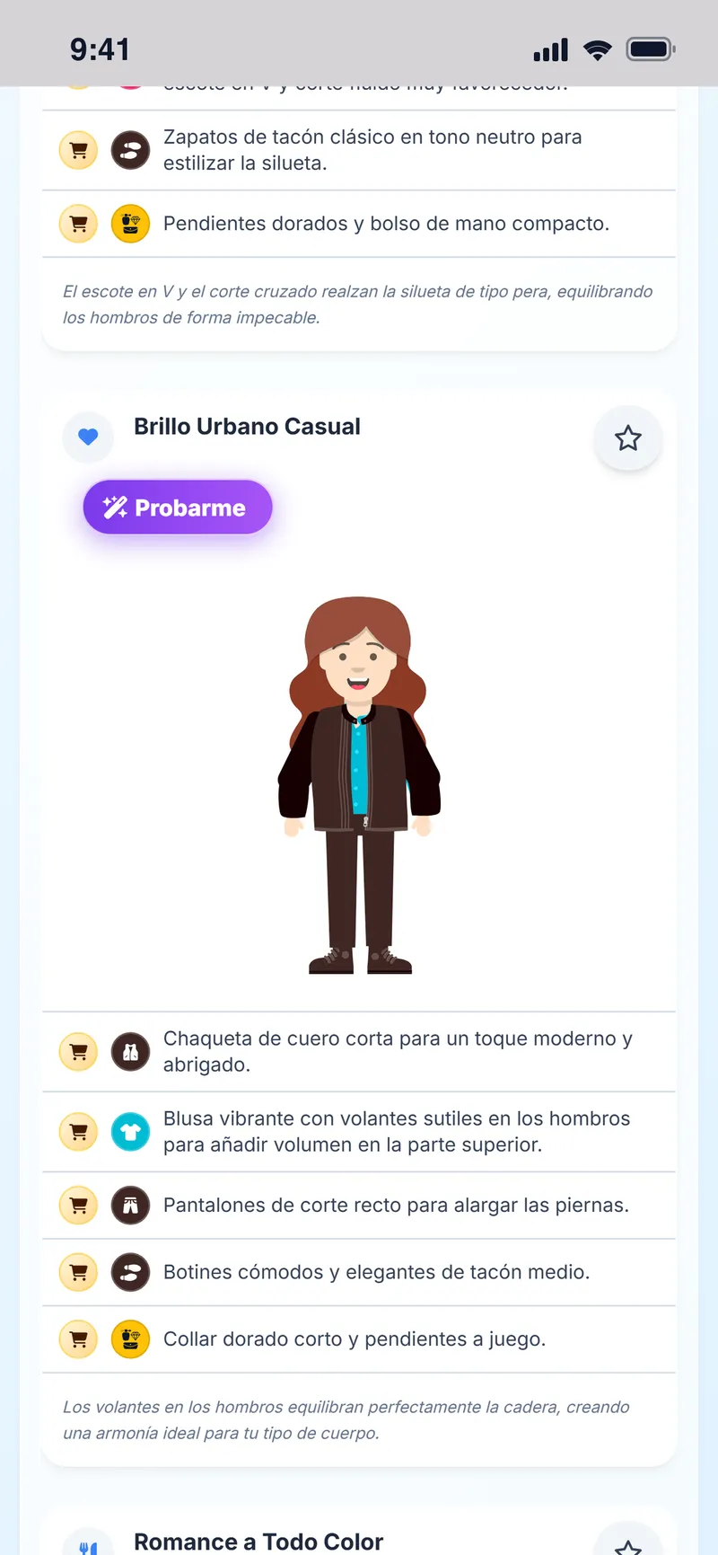 Otra idea de outfit para la misma noche, sobre el avatar y con sus prendas