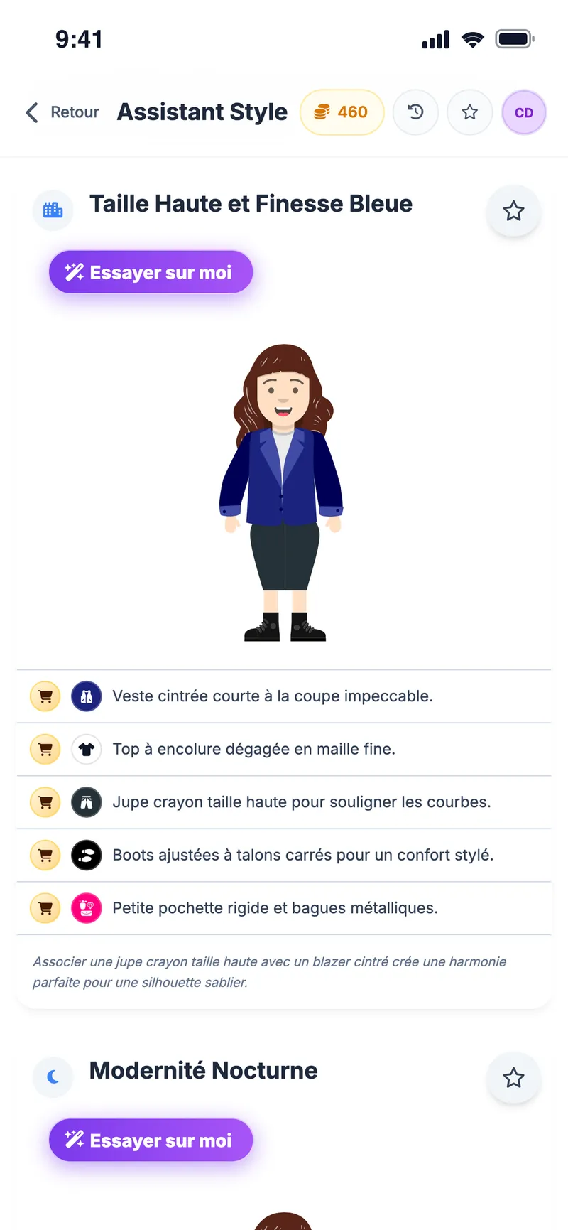 Tenue alternative pour le même dîner