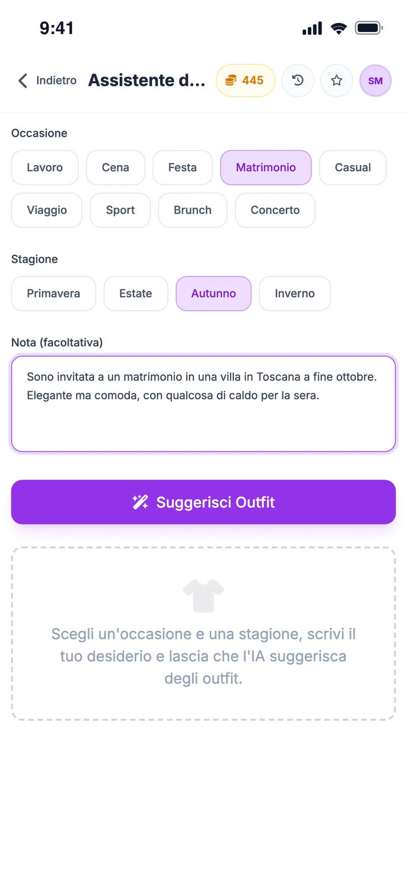 Assistente di Stile: occasione Matrimonio, stagione Autunno e una nota su un matrimonio in villa in Toscana